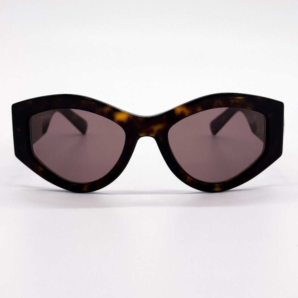 NEW GUCCI SUNGLASSES HAVANA BROWN WOMEN CAT EYE EYEWEAR GUCCI GG1951S 002 - Picture 4 of 11
